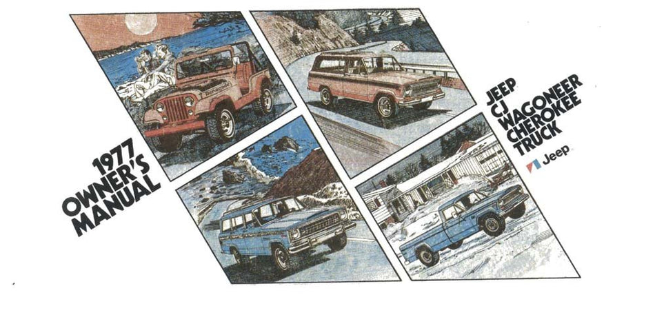 bishko automotive literature 1977 Jeep Owners Manual User Guide Reference Operator Book Fuses Fluids