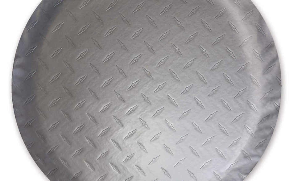ADCO 9754 Silver Diamond Plated Steel Vinyl Spare Tire Cover E (Fits 29 3/4 Diameter Wheel)
