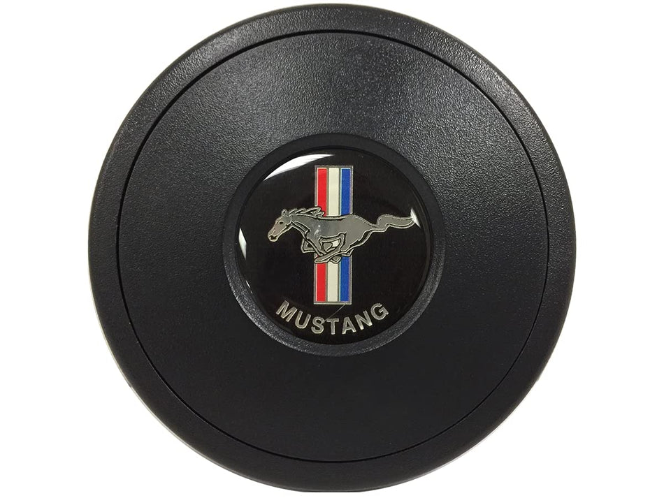 VSW S9 Standard Horn Button Compatible with 9 Bolt Steering Wheel, Running Pony Mustang Emblem STE1002