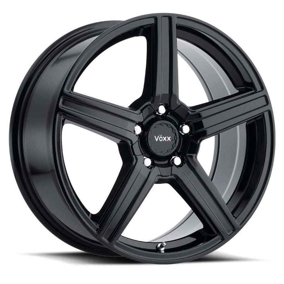 Voxx COMO Custom Wheel - 17x7.5, 40 Offset, 5x120.65 Bolt Pattern, 72.56mm Hub - Gloss Black with Machined Face Rim