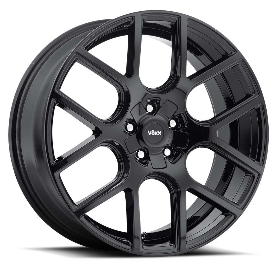 Voxx LAGO Gloss Black Wheel with Painted Finish (17 x 7.5 inches /5 x 108 mm, 40 mm Offset)