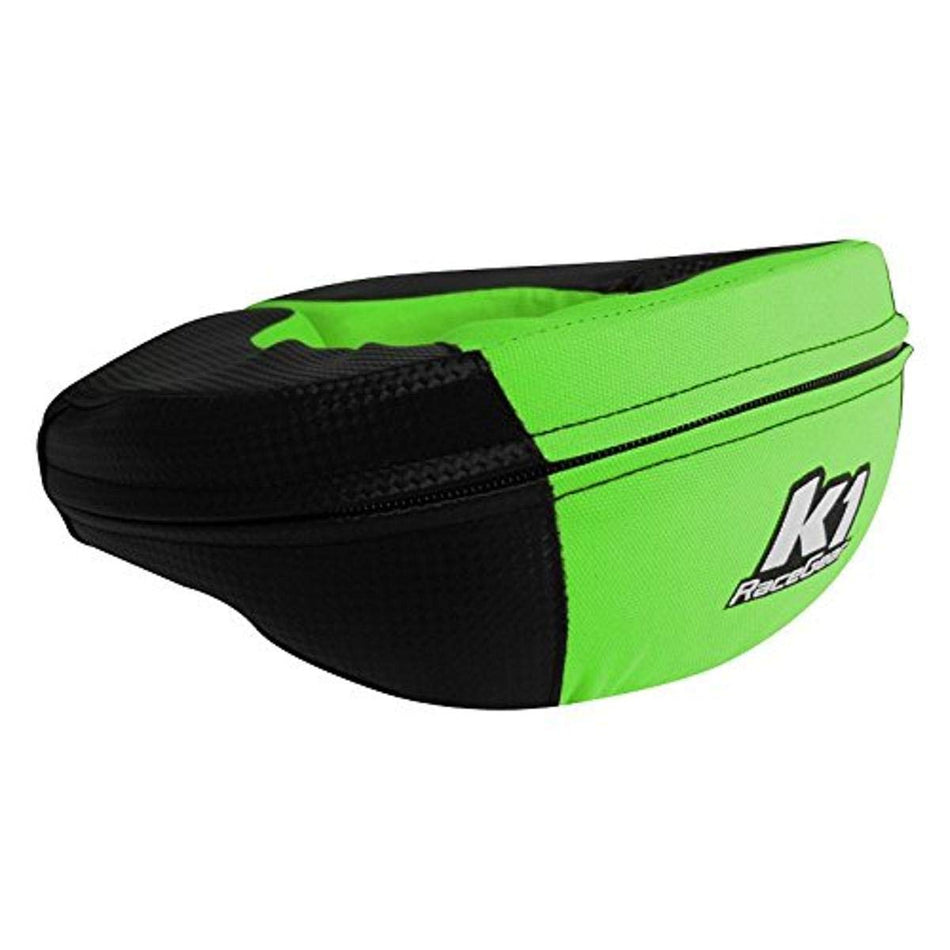 K1 Race Gear 15-NEC-CAV-A Neck Protector Brace (Carbon/Green, Adult)