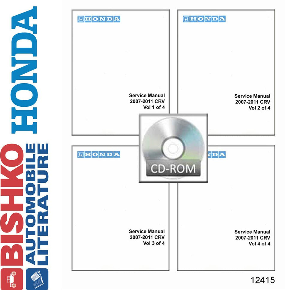 bishko automotive literature - Shop Service Repair Manual CD Engine Wiring for The 2007 2008 2009 2010 2011 Honda CR-V