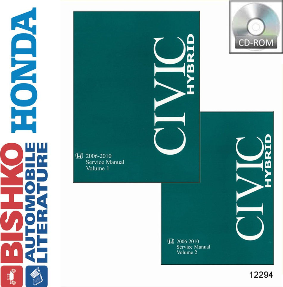 bishko automotive literature - Shop Service Repair Manual CD Engine for The 2006 2007 2008 2009 2010 Honda Civic Hybrid