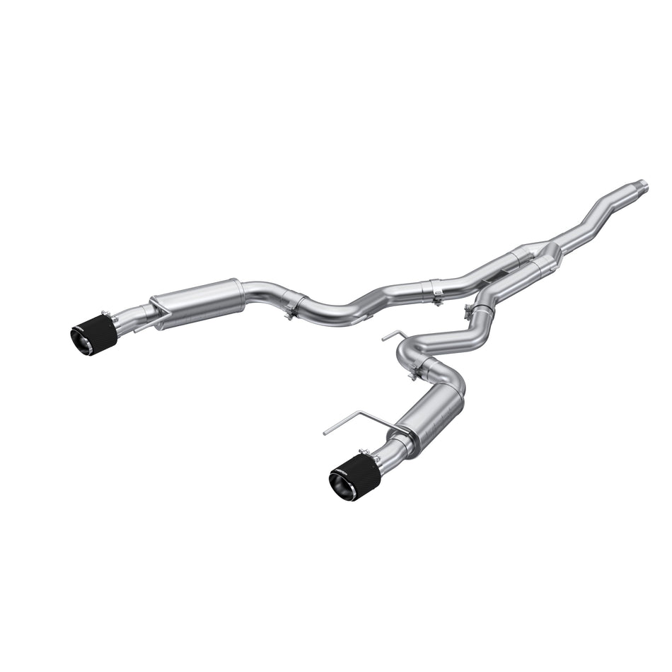T304 Stainless Steel 3 Cat-Back Dual Split Rear with Carbon Fiber Tips (Race Version)