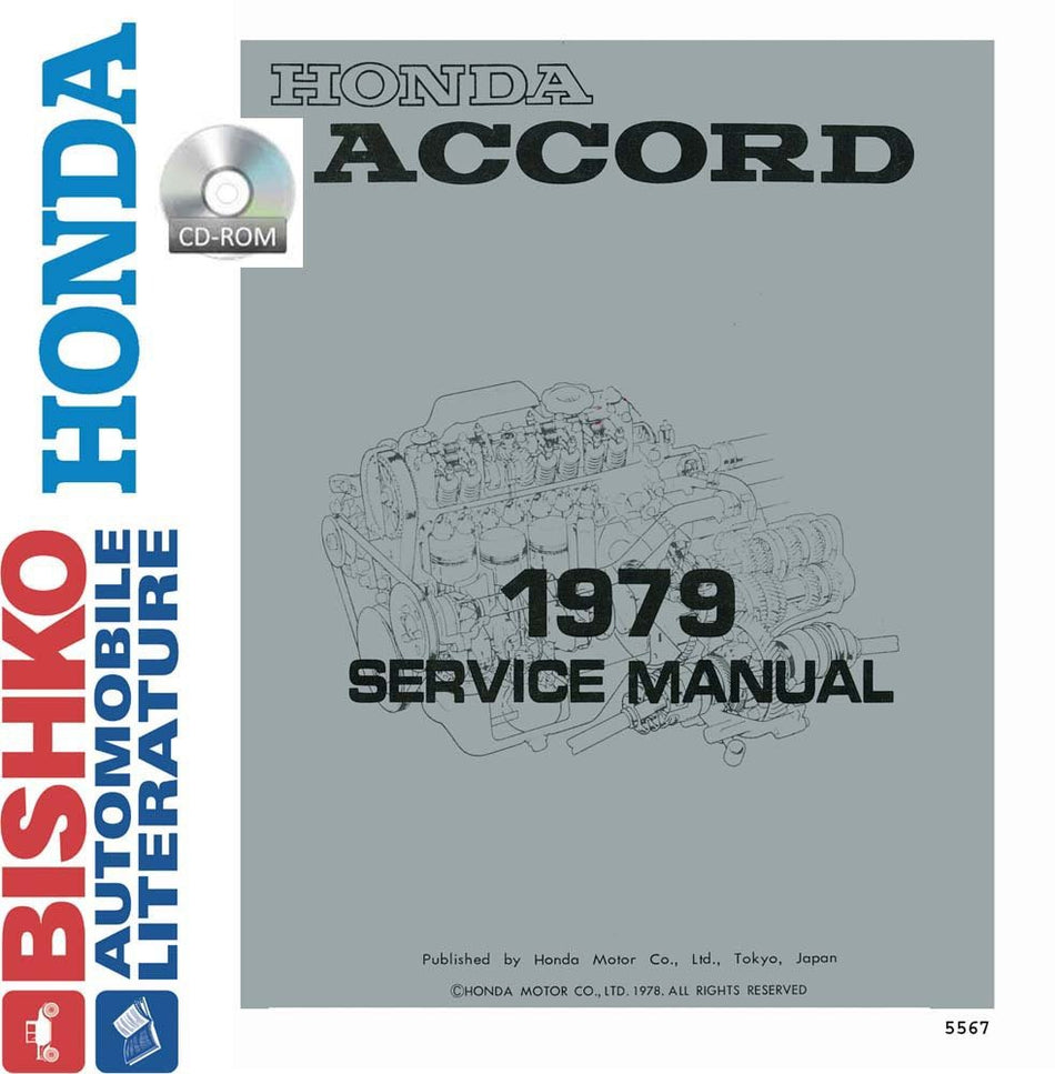 bishko automotive literature - Shop Service Repair Manual CD Engine Drivetrain Wiring OEM for The 1979 Honda Accord