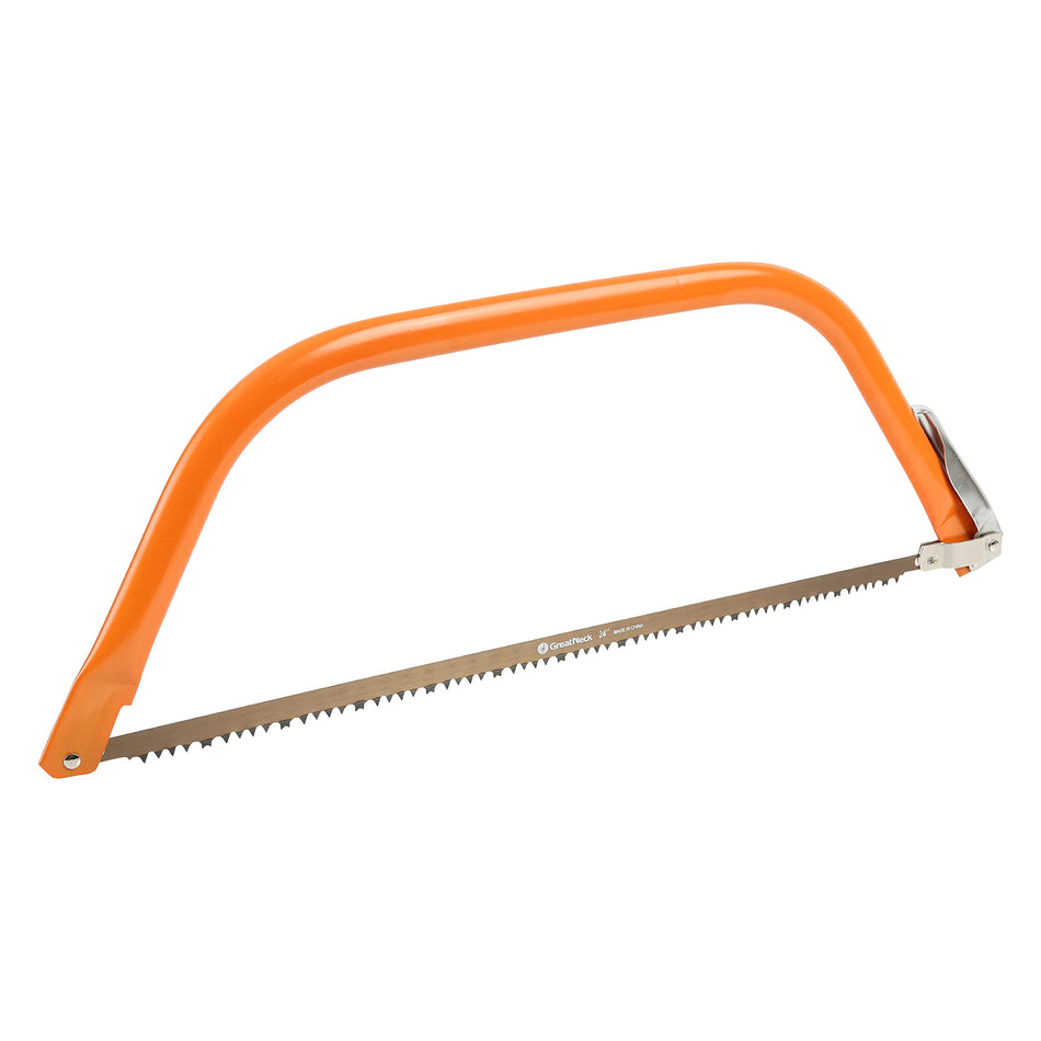 GreatNeck BB24 24 Inch Bow Saw, Tubular Steel Wood Saw, Camping Saw, Bow Saws for Trees, Chrome Alloy Steel Bow Saw Blade 24 Inch, GreatNeck Tools