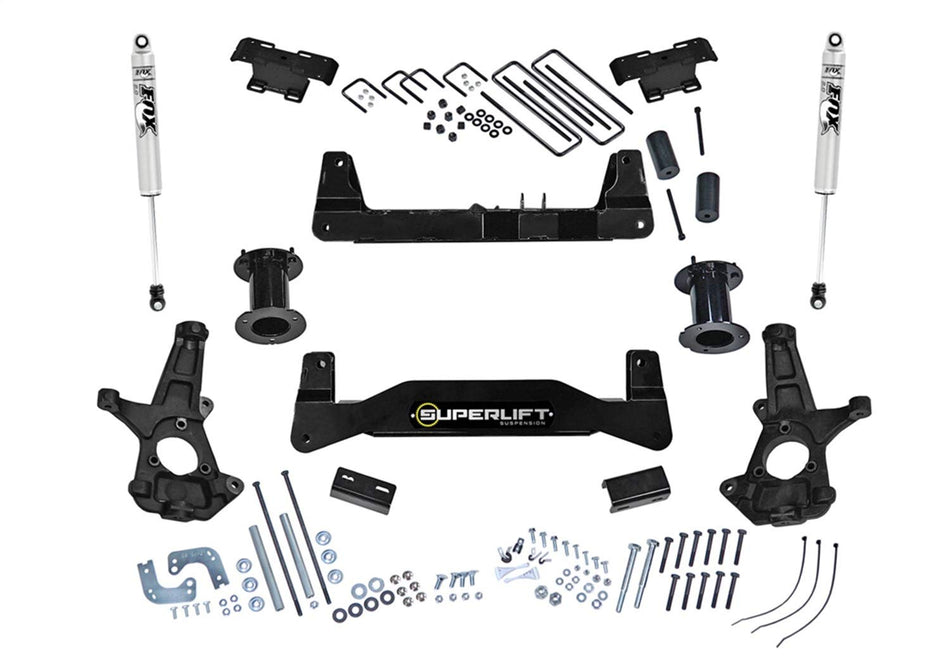 RealTruck SUPERLIFT SUSPENSION 6.5" Lift Kit | Complete Lift Kit with Strut Spacers & Shadow Series Shocks | K180 | Fits 2007-2016 Chevrolet Silverado/GMC Sierra 1500 2WD w/ OE Cast Steel Arms