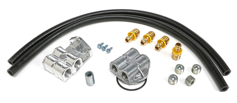 TRANS-DAPT PERFORMANCE - OIL FILTER RELOCATION KIT 90 DEGREE/HORIZONTAL (1858)