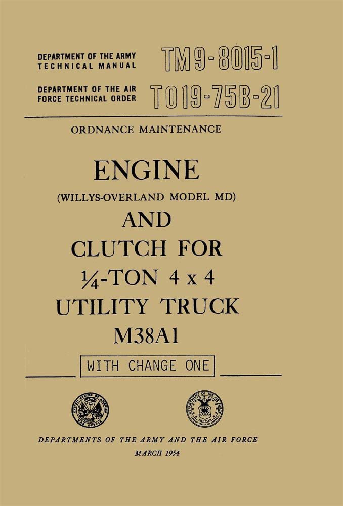 bishko automotive literature 1952 1955 1956 1957 Jeep Military Engine Shop Service Repair Manual Book OEM