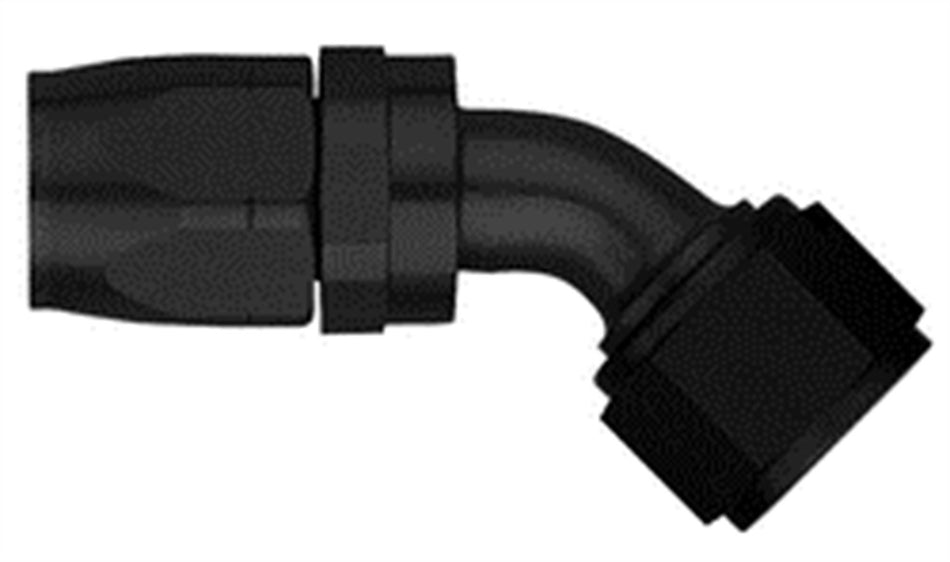 Aeroquip FBM4472 AQP Hose Fitting -06AN Hose Size 30 deg. Elbow Swivel Aluminum Black Anodized Bulk Packaged AQP Hose Fitting
