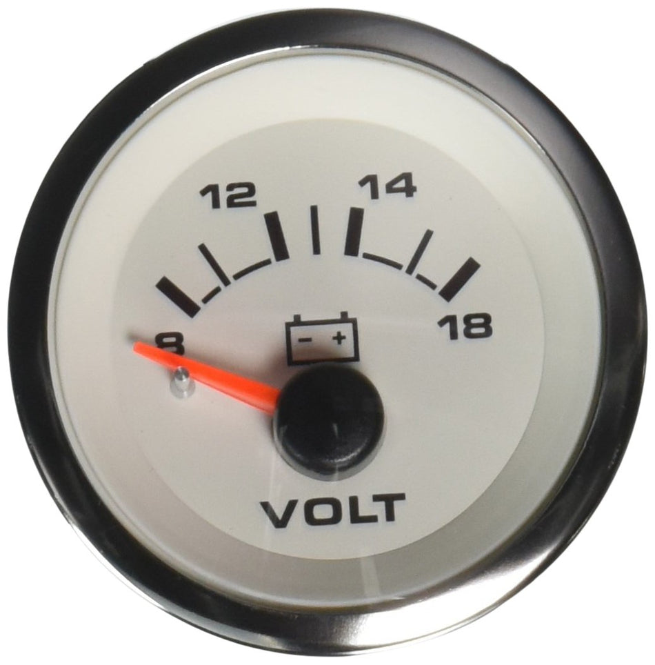 Sierra International 62555P White Premier Scratch Resistant System Voltmeter, 2