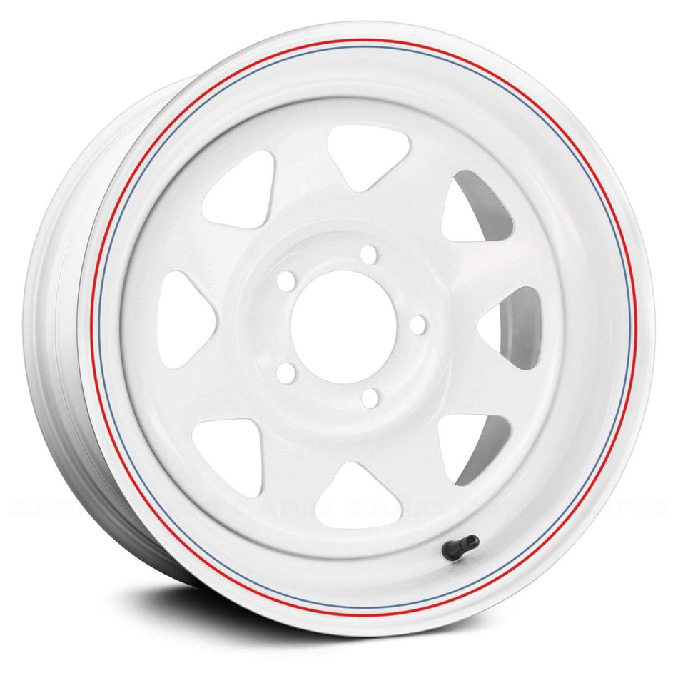 AWC 8 SPOKE White Wheel with Aluminum (1 x 1. inches /1 x, 1 mm Offset)