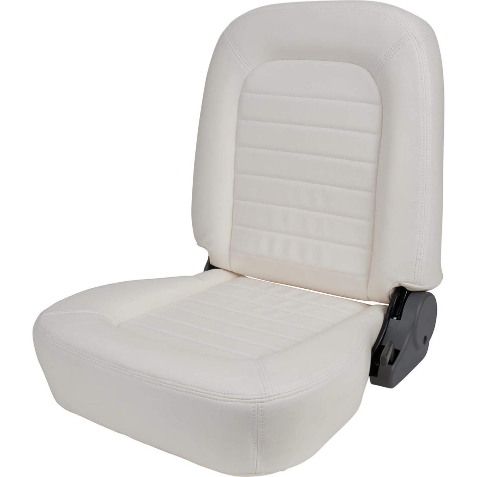Classic Low Back Recliner Right White Vinyl
