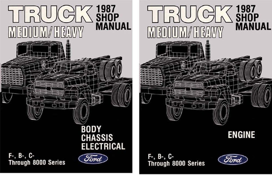 bishko automotive literature 1987 Ford Medium Heavy Duty Truck Shop Service Repair Book Manual Engine OEM