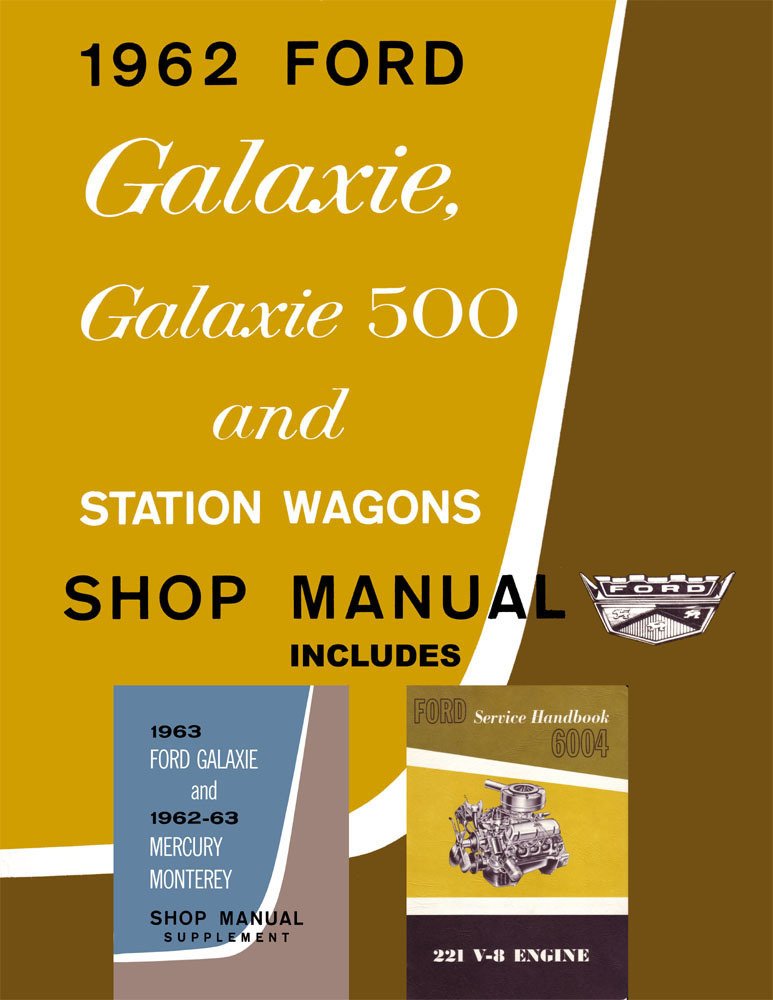 bishko automotive literature 1962 1963 Ford Galaxie Monterey Shop Service Repair Manual Book Engine Wiring