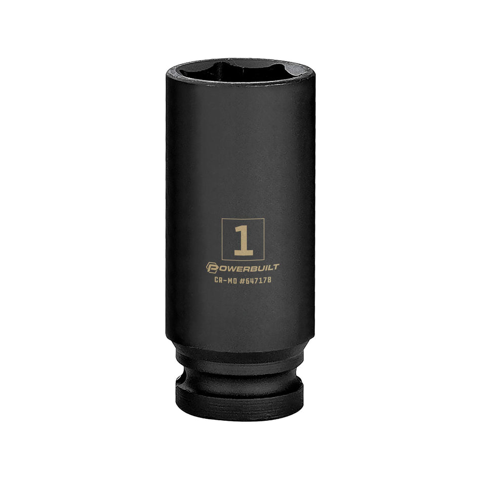 Powerbuilt 1/2 Dr. 1 Deep Impact Socket - 647178