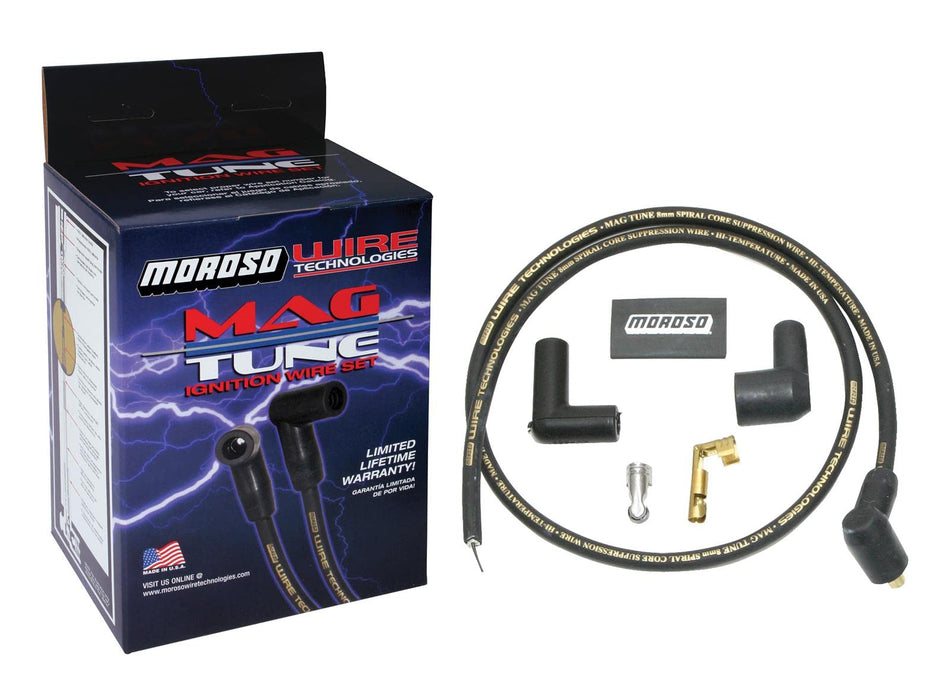 Moroso 9775M Mag Tune Sleeved Spark Plug Wires, Fits Big Block Chevy w/HEI Distributor, Straight Plug Ends