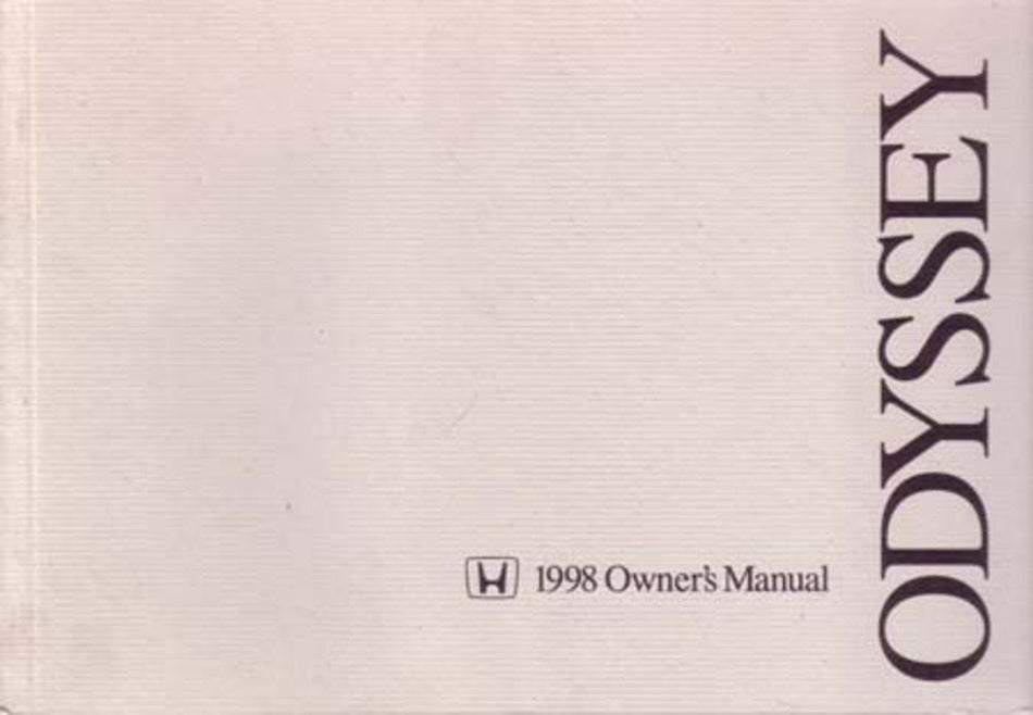 bishko automotive literature 1998 Honda Odyssey Owners Manual User Guide Reference Operator Book Fuses Fluid