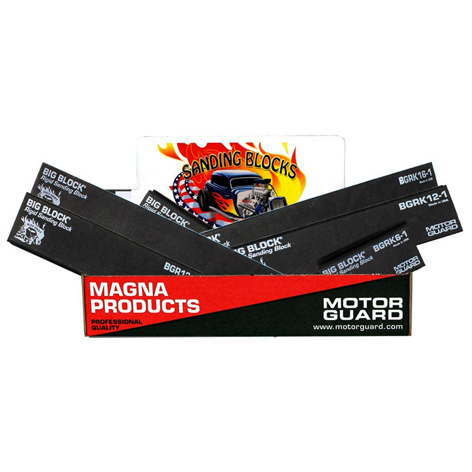 Motor Guard AP-5 Big-Block Rigid Sanding Block Assortment of 6 Blocks