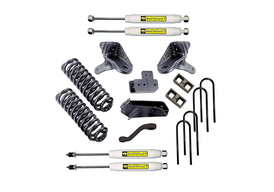 RealTruck SUPERLIFT SUSPENSION 4" Lift Kit for Ford F-150 | Complete Lift Kit with Front & Rear Shadow Series Shocks | K554 | Fits 1980-1996 Ford F-150 4WD