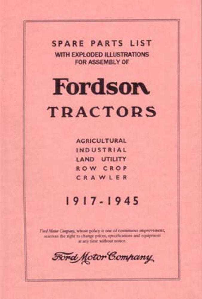 bishko automotive literature 1917 1942 1943 1944 1945 Fordson Tractor Parts Numbers Book Guide Interchange