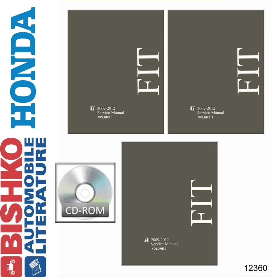 bishko automotive literature - Shop Service Repair Manual CD Engine Wiring OEM for The 2009 2010 2011 2012 Honda Fit