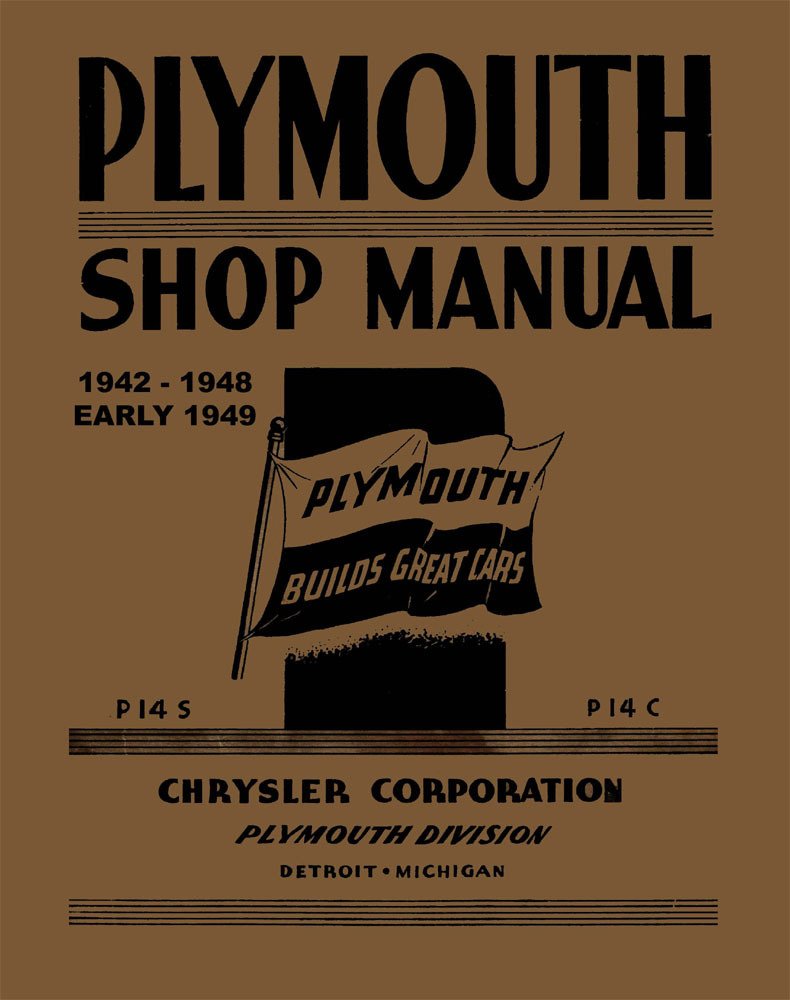 bishko automotive literature 1942 1946 1947 1948 1949 Plymouth Shop Service Repair Manual Book Engine