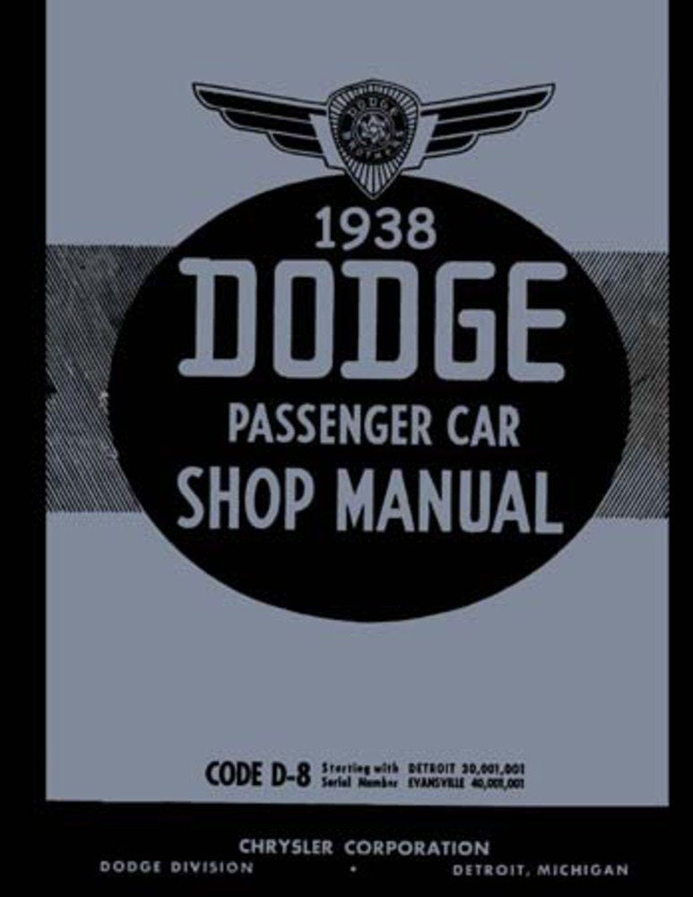 bishko automotive literature 1938 Dodge Shop Service Repair Manual Book Engine Electrical Drivetrain