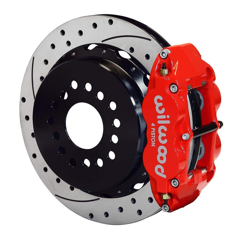 WILWOOD 140-10012-DR FNSL4R Rear P-Brk Kit,14.00, Drill, Red New Big Ford 2.50 Offset
