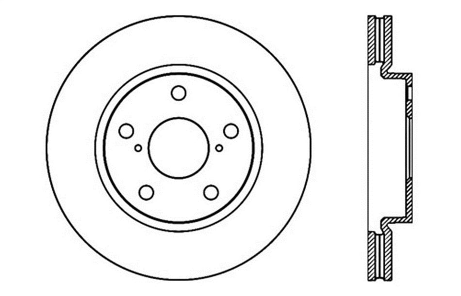 StopTech 127.44147L Sport Drilled/Slotted Brake Rotor (Front Left), 1 Pack