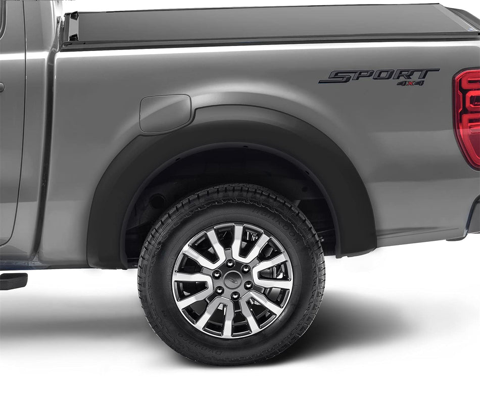 Bushwacker Extend-A-Fender Extended Rear Fender Flares | 2-Piece Set, Black, Smooth Finish | 20116-02 | Fits 2019-2023 Ford Ranger w/ 6' Bed