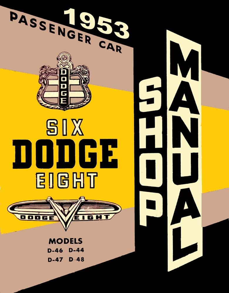bishko automotive literature 1953 Dodge Coronet Meadowbrook Shop Service Repair Manual Engine Electrical