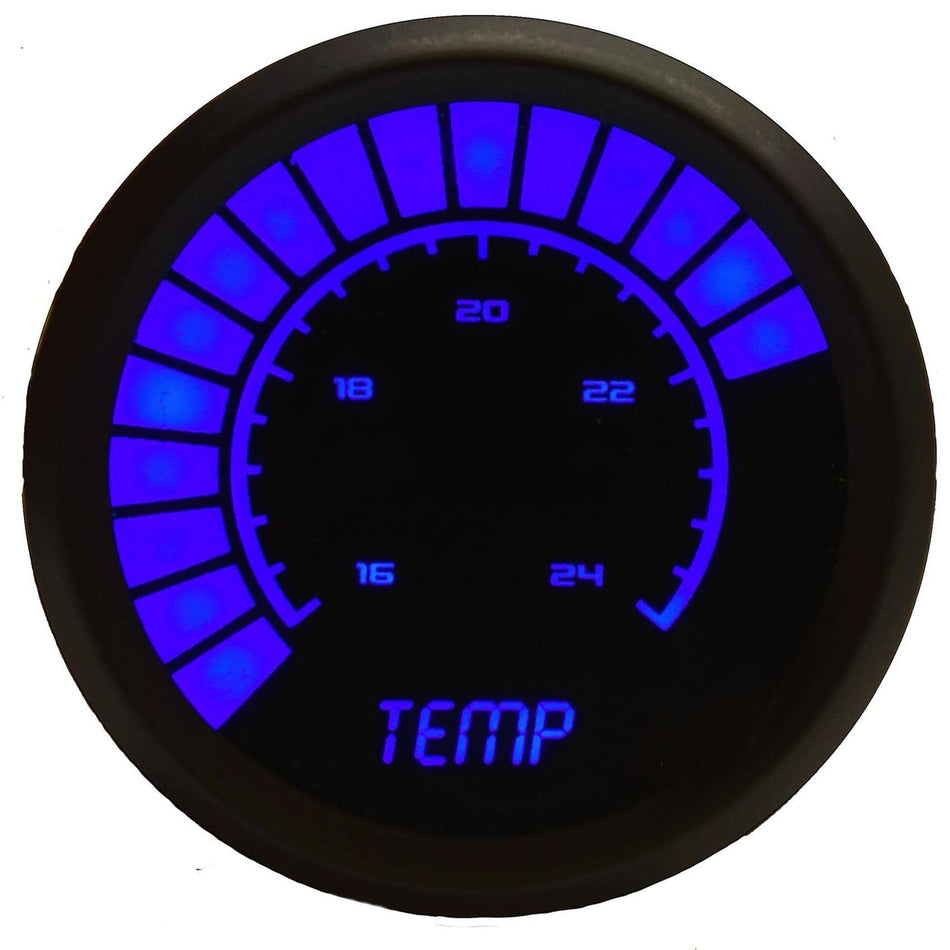 Intellitronix Universal Digital Bargraph Water Temperature Gauge (Blue)