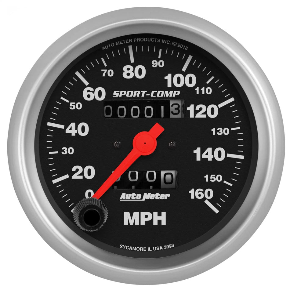 AutoMeter 3993 Gauge, Speedometer, 3 3/8, 160Mph, Mechanical, Sport-Comp
