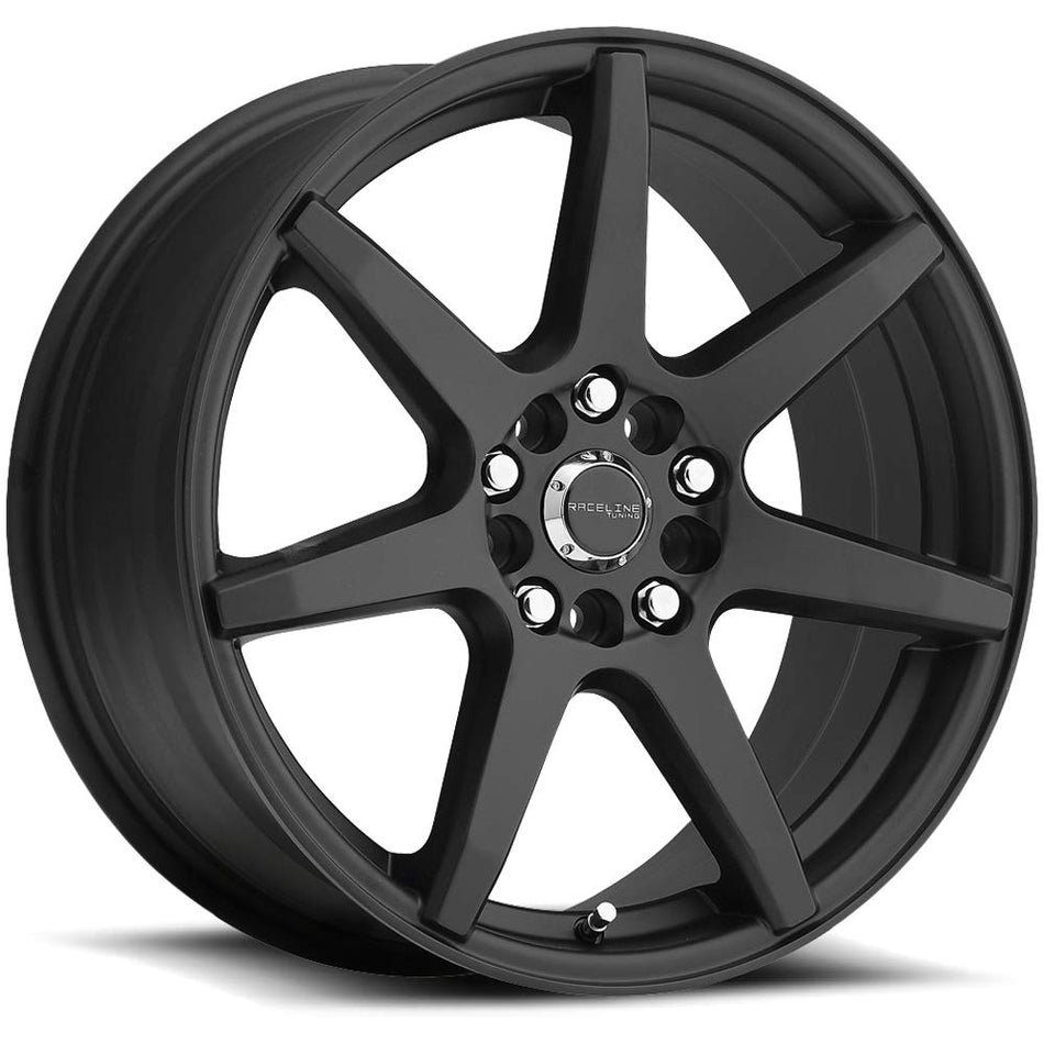 Raceline Wheels 131B EVO Satin Black Wheel (17 x 7.5 inches /4 x 100 mm, 40 mm Offset)