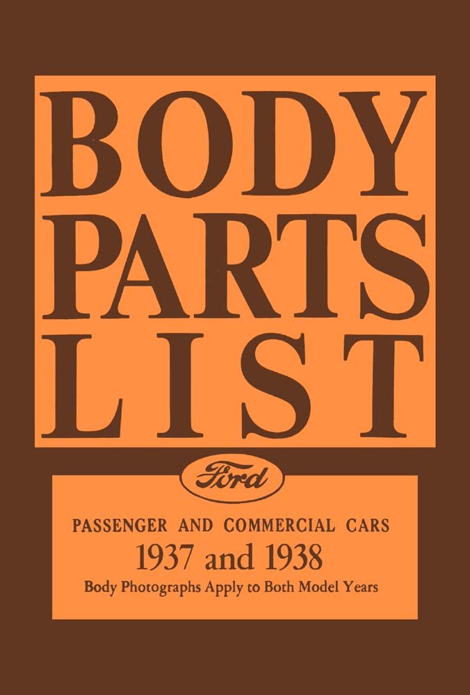 1937 1938 Ford Parts Numbers Book List Catalog Guide Interchange Factory OEM