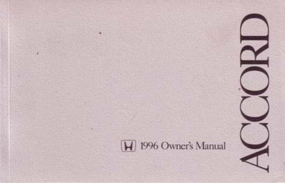 bishko automotive literature 1996 Honda Accord Coupe Owners Manual User Guide Reference Operator Book Fuses