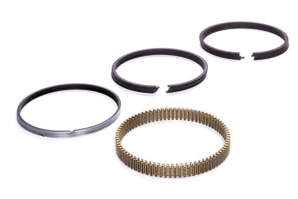 Hastings Piston Rings, 4.145 in Bore, 1.2 x 1.2 x 3.0 mm Thick, Standard Tension, Stainless Steel, 8 Cylinder, Kit
