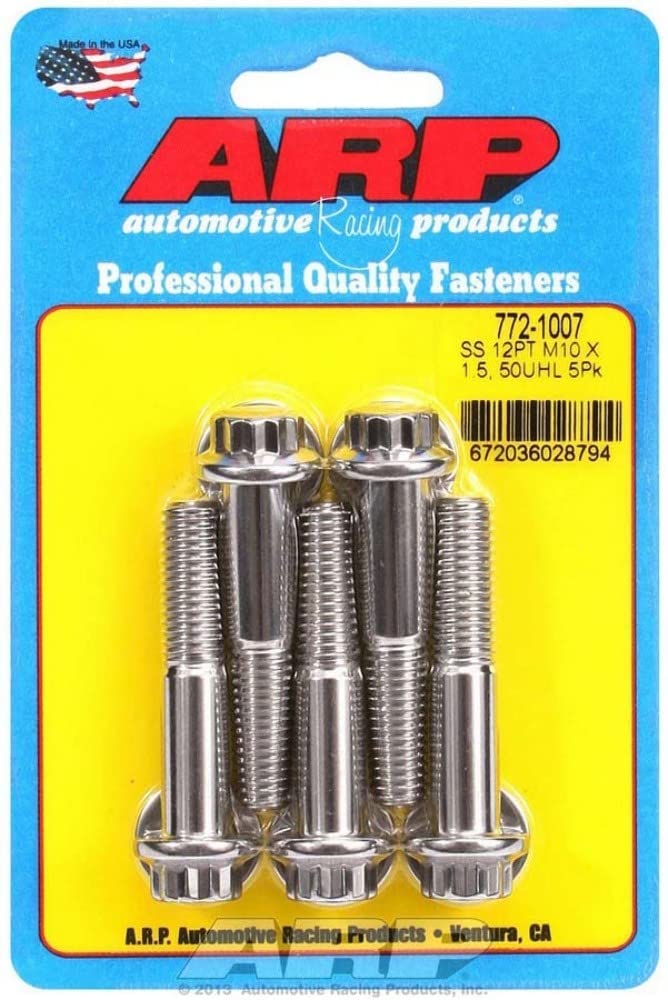 Autoracing Products 772-1007 S/S Bolt Kit - 12pt. (5) 10mm x 1.5 x 50mm