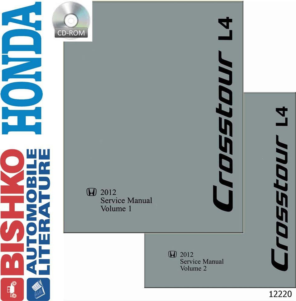 bishko automotive literature - Shop Service Repair Manual CD Engine OEM for The 2012 Honda Crosstour (4 Cyl Only)