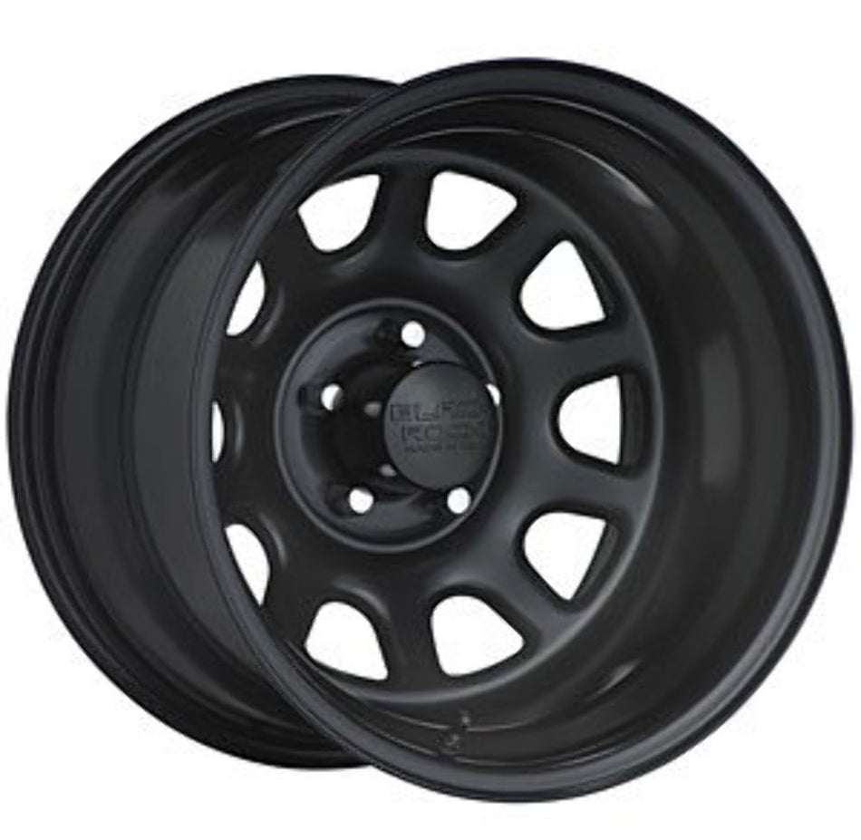 Black Rock D Widow 16x8 Black Wheel / Rim 6x5.5 with a -6mm Offset and a 108.71 Hub Bore. Partnumber 942686042