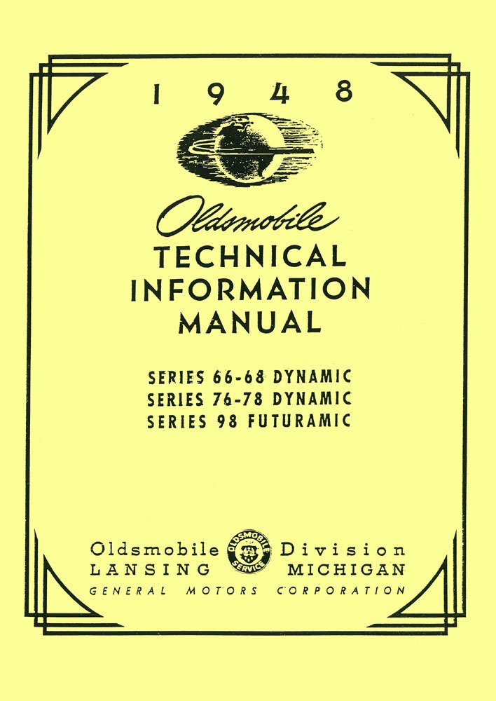 bishko automotive literature 1948 Oldsmobile Shop Service Repair Manual Supplement Book Engine Drivetrain