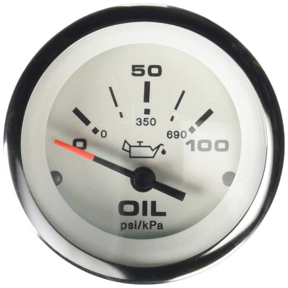Sierra International 65498P Lido 0 to 100 Psi Dial Range Scratch Resistant Electric Oil Pressure Gauge, 2