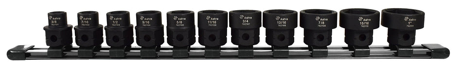 Astro Pneumatic - 11Pc 1/2" Drive Low Profile Nano Impact Sockets - SAE (model: 78211)