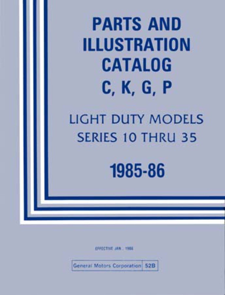 bishko automotive literature 1985 1986 Chevrolet GMC Truck Parts Numbers Book List Guide Catalog Interchange