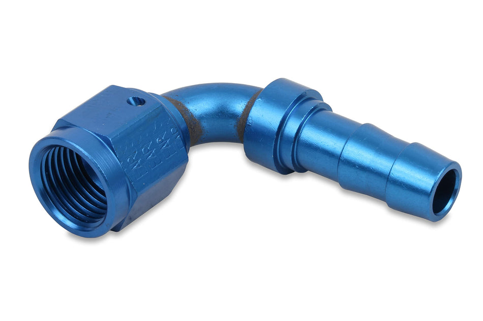 709111ERL Earls Super Stocku2122 90 Degree -10 Female to 5/8 Barb