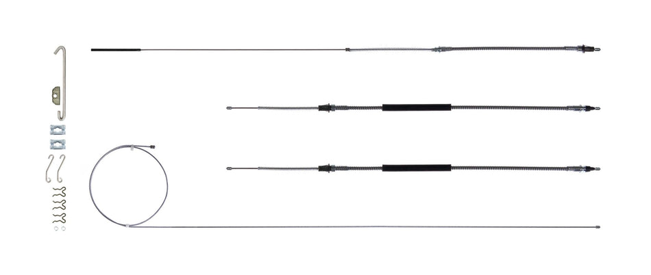 The Right Stuff RSBCC04S Stainless Brake Cable Set with Hardware (Turbo 400)