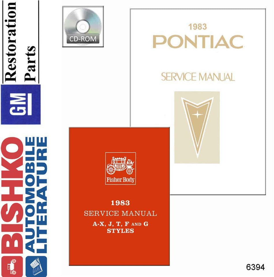 bishko automotive literature 1983 Pontiac Firebird Shop Service Repair Manual CD Engine Drivetrain Wiring OEM