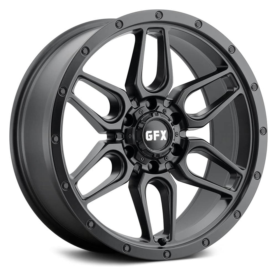 G-FX TR18 Custom Wheel - 18x9, 0 Offset, 5x127 Bolt Pattern, 71.5mm Hub - Matte Black Rim